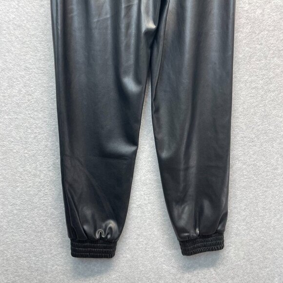 Dolce‎ Cabo Faux Leather Jogger Pants Womens Medium Black Pull On High Rise - Picture 6 of 11